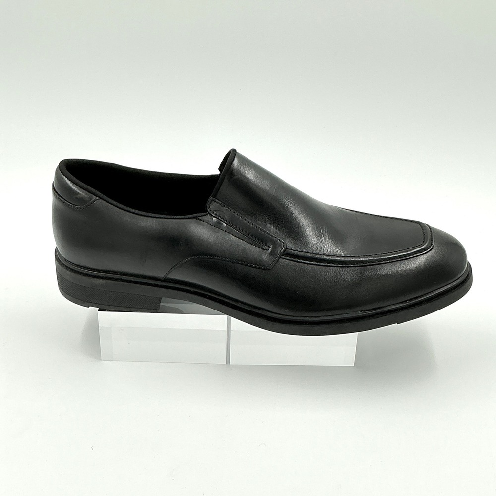 Nordstrom Rack Mens Size 12 Black Leather Slip On Loafers Ortholite